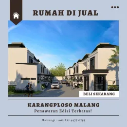 Rumah dijual 2 lantai karangploso -Malang