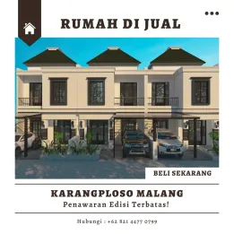 Rumah dijual 2 lantai karangploso -Malang