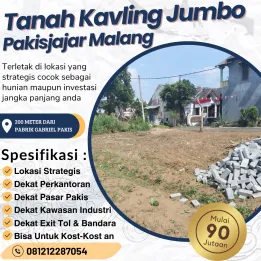 TANAH KAVLING PRIBADI PAKSIJAJAR MALANG