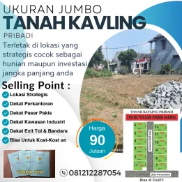 TANAH MURAH LUAS DEKAT AREA KOMERSIL MALANG