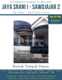 Sewa Rumah Cantik Sawojajar 2, Kamar Banyak, 2 Lantai, Dekat Exit Toll