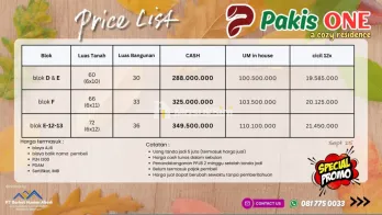 HUNIAN MODERN 2KT 1KM SIAP HUNI DEKAT KE COBAN JAHE - HARGA 288JT