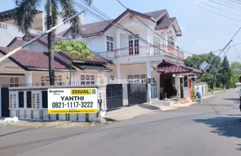 RUMAH HOOK 2 LANTAI LUAS DAN TERAWAT DALAM KOMPLEK INDRAPRASTA BOGOR