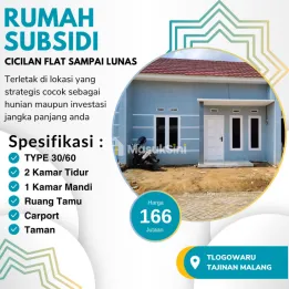 RUMAH SUBSIDI MURAH LOKASI TAJINAN DEKAT RSUD KOTA MALANG