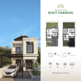 Rumah Vila 2 lantai dekat Kota Batu di Karangploso