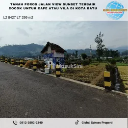 Tanah Poros Jalan View Sunset Murah Strategis di