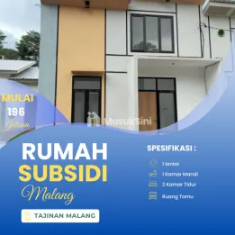 RUMAH SUBSIDI LOKASI TAJINAN DEKAT PASAR GADANG - HARGA 196 JUTA