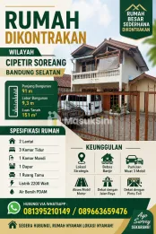 Rumah 2 lantai dikontrakan wilayah soreang bandung selatan