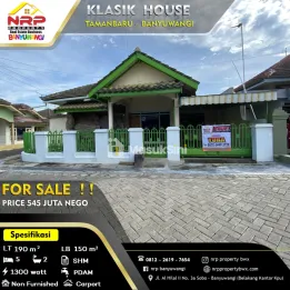 Dijual Rumah Klasik di Tamanbaru - Banyuwangi Kota