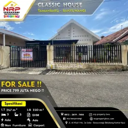 Dijual Rumah Klasik di Tamanbaru - Banyuwangi Kota