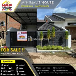Dijual Rumah Siap Huni 400 Jtan di Kebalenan Banyuwangi Kota