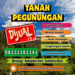 Dijual Tanah Pegunungan Sibolangit 8.500M² O8I2643O4I89