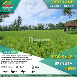 Dijual Tanah Sawah Produktif - di Kemiren Banyuwangi Kota