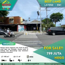 Dijual Tanah Siap Bangun - Jalan Basuki Rahmat Banyuwangi Kota