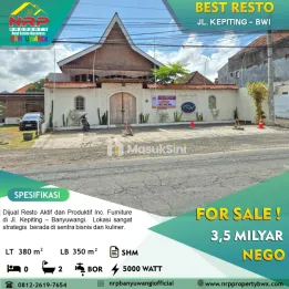 Dijual Resto Aktif Include Produktif Prospek Bisnis Tepi Jalan