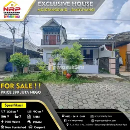 Dijual Rumah Hook 2 Lantai di Banyuwangi Baru