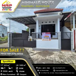 Dijual Rumah Hook 400 Jtan - di Tamanbaru Banyuwangi Kota
