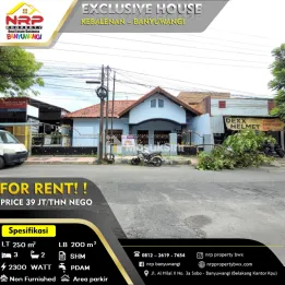 Disewakan Rumah Tepi Jalan Brawijaya - Banyuwangi Kota