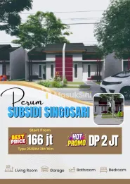 RUMAH SUBSIDI SINGOSARI MALANG DP 2 JUTA - HARGA 166JT
