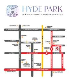 Jual Rumah Baru komplek Hyde Park siap huni jln Bejo - Citraland Gama City