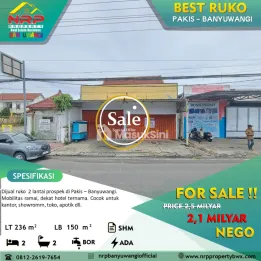 Dijual Ruko 2 Lantai dekat Hotel Santika - Banyuwangi