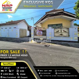 Dijual Rumah kos Produktif di Kebalenan - Banyuwangi