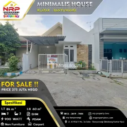 Dijual Rumah Second 300 jtan - Klatak Banyuwangi