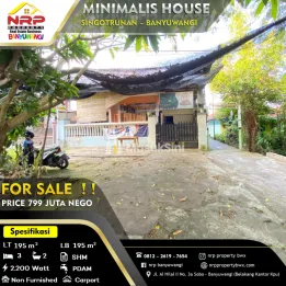 Dijual Rumah Secondary di Singotrunan - Banyuwangi Kota