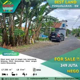 Dijual Tanah Hook di Banyuwangi Kota