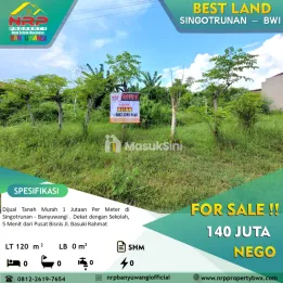 Dijual Tanah Kavling Siap Bangun di Singotrunan Banyuwangi