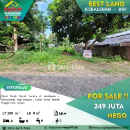 Dijual Tanah Kavling Siap Huni Di - Kebalenan Banyuwangi Kota