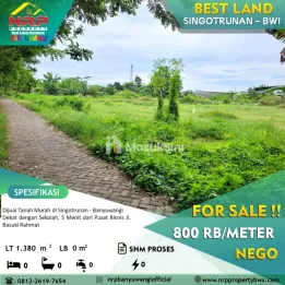 Dijual Tanah Murah di Singotrunan - Banyuwangi