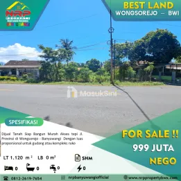 Dijual Tanah Siap Bangun Di Wongsorejo - Banyuwangi