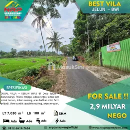 Dijual Villa dan Kebun di Jelun - Banyuwangi