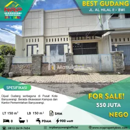 Dijual Gudang Prospek di Belakang kantor KPU - Banyuwangi