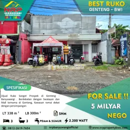 Dijual Ruko Prospek dekat Sun East Mall Genteng - Banyuwangi