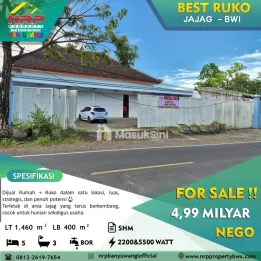 Dijual Rumah dan Gudang di Jajag - Banyuwangi