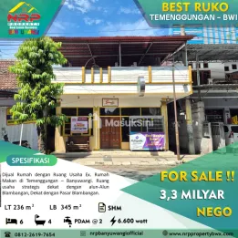 Dijual Rumah Makan Surati di Temenggungan - Banyuwangi