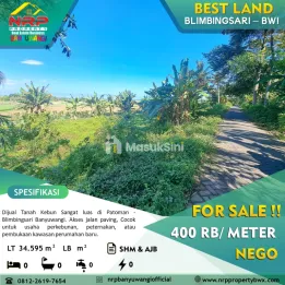Dijual Tanah Dekat Pantai Blimbingsari - Banyuwangi