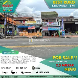 Dijual Tanah depan Pelabuhan Ketapang - Banyuwangi