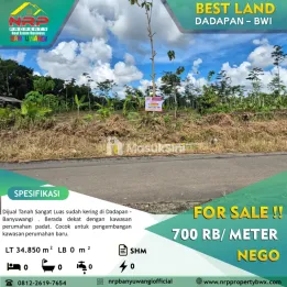 Dijual Tanah Luas di Dadapan - Banyuwangi