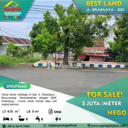 Dijual Tanah Tepi Jalan Brawijaya - Banyuwangi Kota