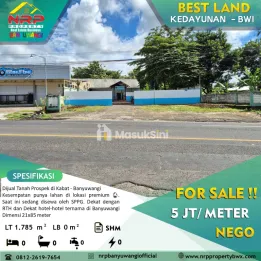 Dijual Tanah Tepi Jalan Utama - Kedayunan Banyuwangi