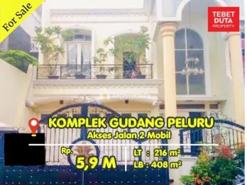 Dijual Cepat Rumah Komplek Gudang Peluru Tebet Strategis Jalan 2 Mobil