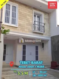 Dijual Rumah Tebet Barat Bagus & Siap Huni 2 Lantai Jalan 1 Mobil