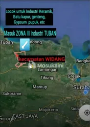 Dijual Tanah Industri di Jalan Raya Tuban-Babat,Kecamatan Widang,Jawa Timur