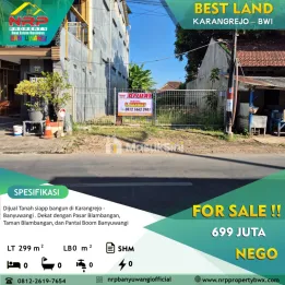 Dijual Tanah Siap Bangun di Karangrejo - Banyuwangi