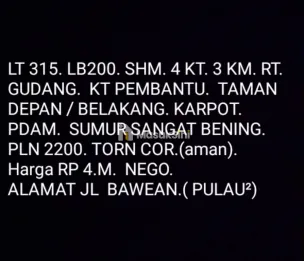 Rumah daerah tenang di Malang
