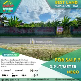 Dijual Tanah Siap Bangun Di Kebalenan - Banyuwangi Kota