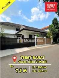 Dijual Rumah Tebet Barat Lokasi Strategis Nyaman Tenang Jalan 2 Mobil
